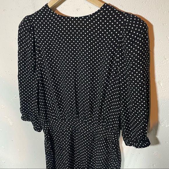 WeWoreWhat Pants - WeWoreWhat Black and White Polka Dot Jumpsuit